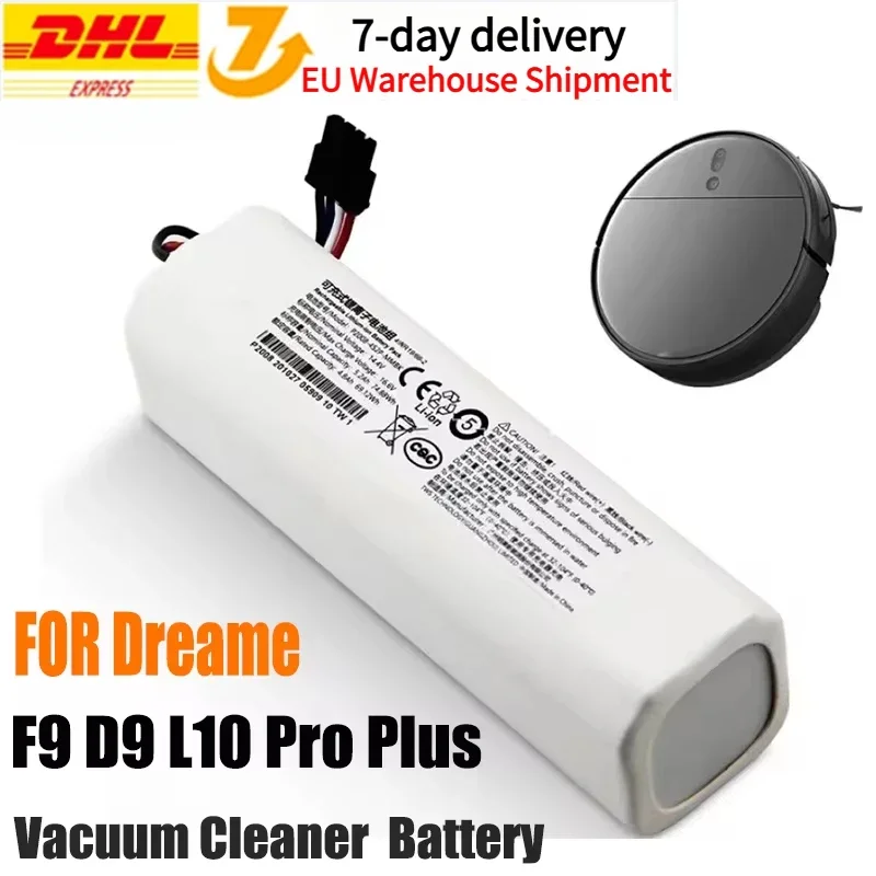 P2008-4S2P-MMBK Original For Dreame Robot Vacuum Mop Cleaner D9 F9 L10 L10 Pro 12800mAh Lithium-ion Battery Pack 4INR19/66-2