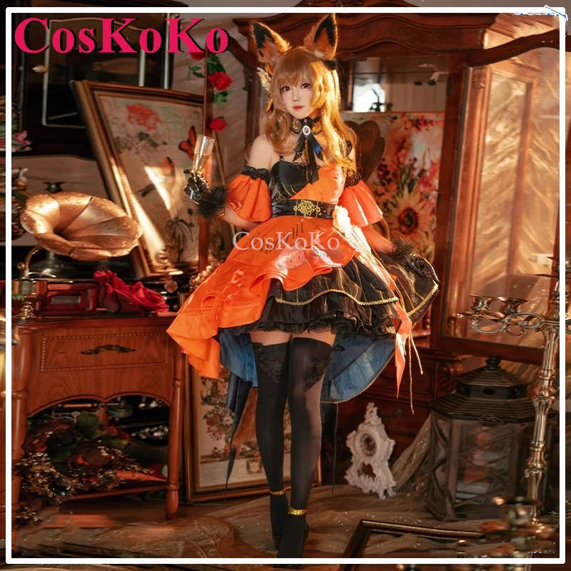 

CosKoKo Ceobe Cosplay Costumes Game Arknights Fantasy Village Fashion Uniforms Dress Women Halloween Party Role Play Clothing