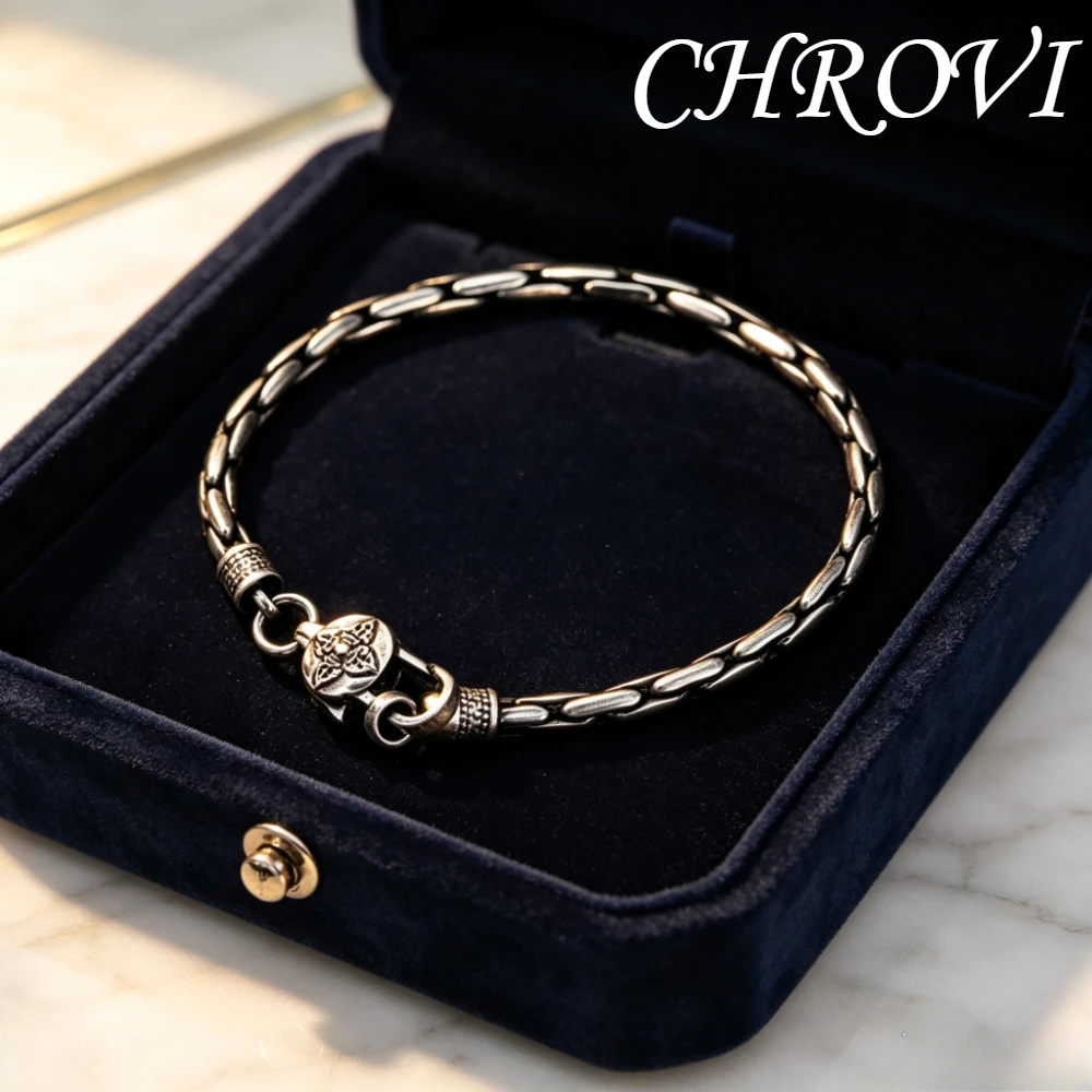 Exquisite 925 sterling silver 4MM snake bone chain with bamboo joints, versatile and suitable for all occasions, Thai silver