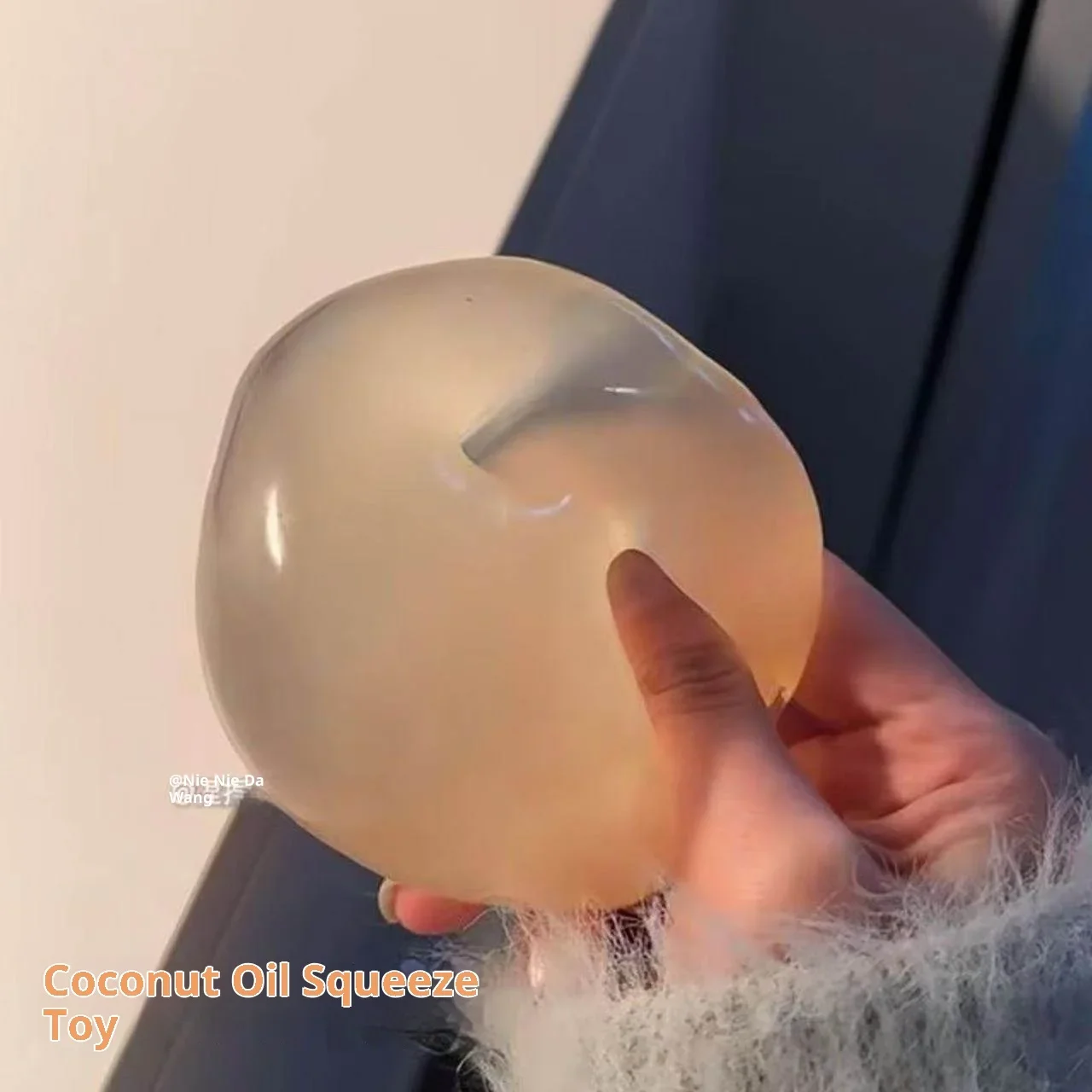 1-10 Stück Quetschbare Stressbälle in Babyblau mit Kokosnussöl, Handgefertigtes Stressabbau-Spielzeug zur Druckentlastung für Erwachsene bei Angstzuständen – Detail 3