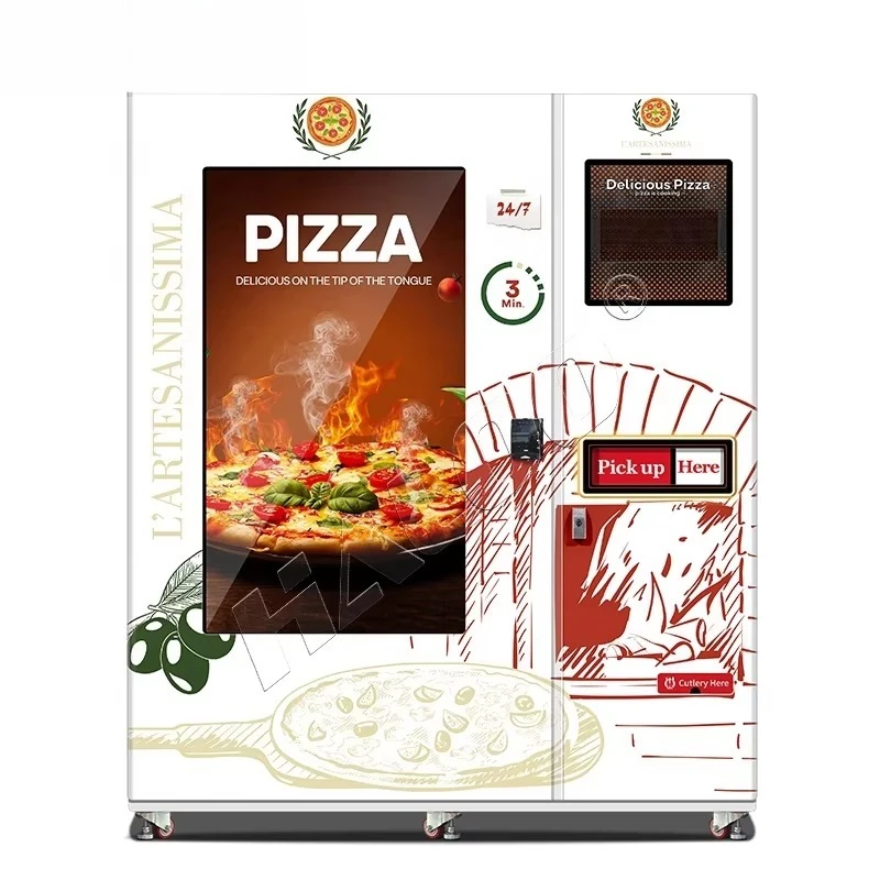 Proveedor De máquinas expendedoras, 1 unidad, puede personalizar Maquina Expendedora De Pizza, máquina expendedora De Pizza totalmente automática para exteriores