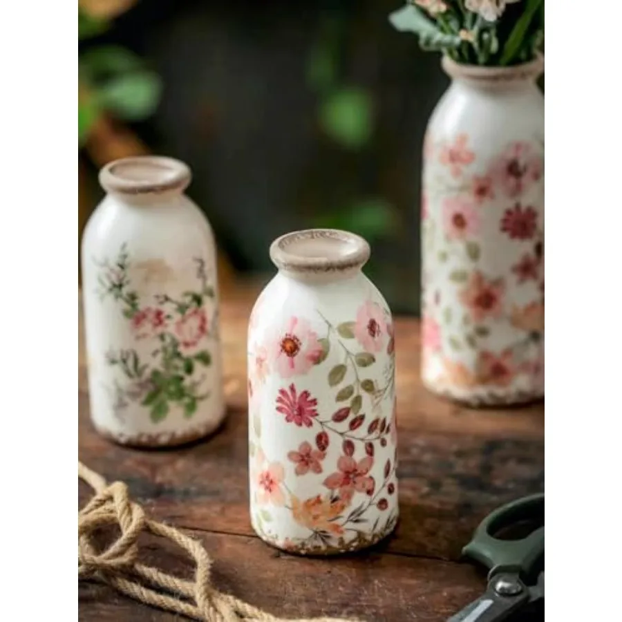Ceramic Small Rustic Farmhouse Decorative Vase