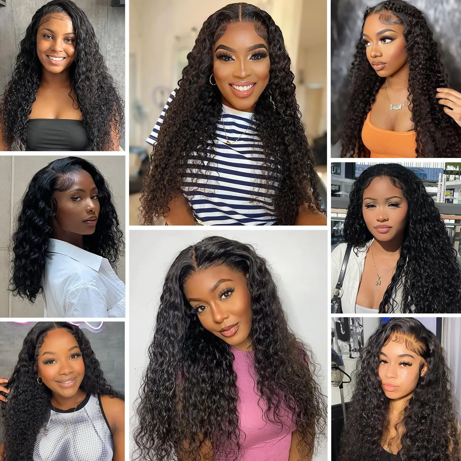 HAIRTIME 5x5 Glueless Deep Wave Lace Front 5x5 parrucche capelli umani HD pizzo trasparente parrucche con chiusura Glueless ricci profondi capelli umani