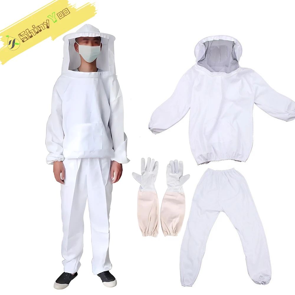 

Профессиональный костюм пчелы для мужчин и женщин, наряд пчеловода, костюм унисекс для пчеловода с защитной курткой пчелы с капюшоном, брюками, перчатками