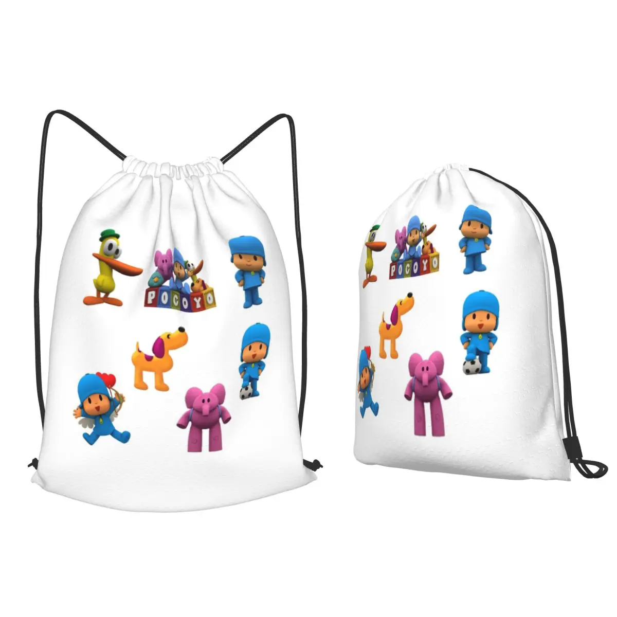 

Pocoyo Backpacks Multi-function Drawstring Bundle Pocket Sports Bag Book Bags for Travel Students