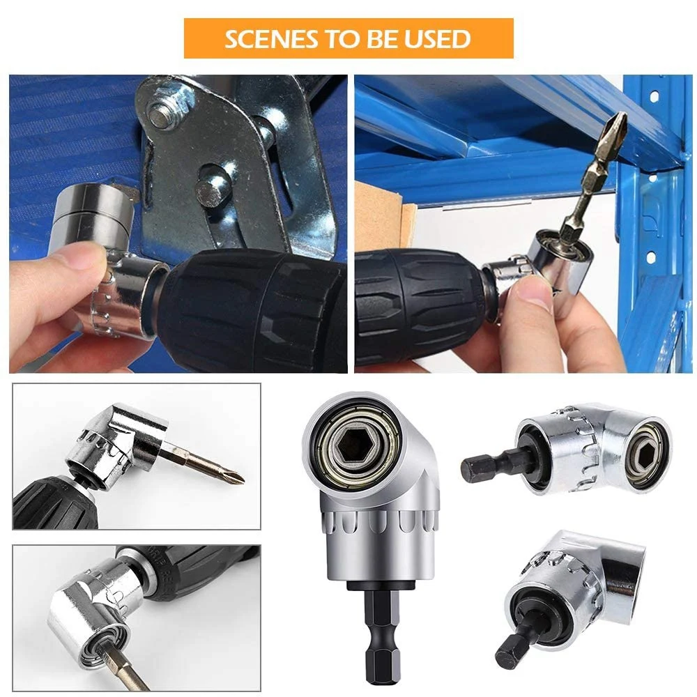 Flexible Drill Extension Hex Shank Drill Nut Driver Bit Set, Bendable Drill Bit,Universal Socket Adapter Set