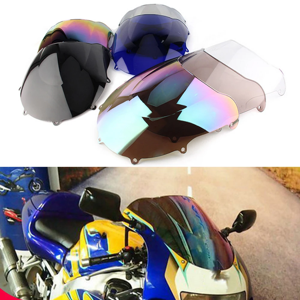 Windshield For Suzuki GSXR600 GSXR750 GSX-R GSXR 600 750 1996-1999 Double Bubble WindScreen Motorcycle Accessories Fairing