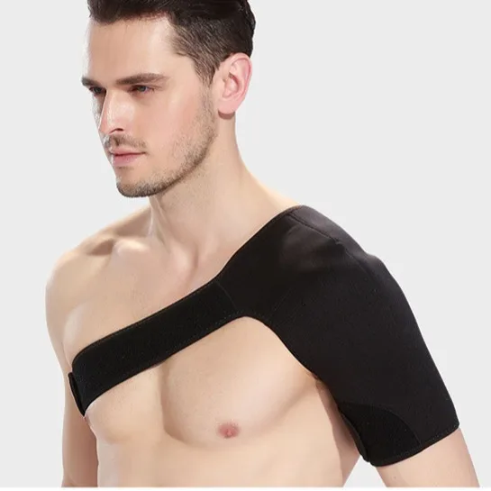 HTMCK Self-Heating Adjustable Shoulder Wrap Brace for Pain Relief Rotator Cuff Cervical Support Massager Single Shoulder Pad