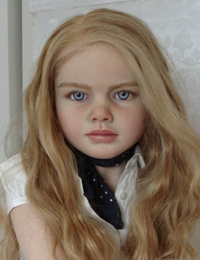 Exclusive Supply 42inch 4kg Reborn Baby Gabriella Hand-Rooted Blond Hair Huge Girl With Cloth Body