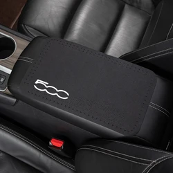Leather Car Central Armrest Mat Console Arm Rest Seat Mat Interior for Fiat 500 500C 2012 500X 500L Abarth 695 Car Accessories