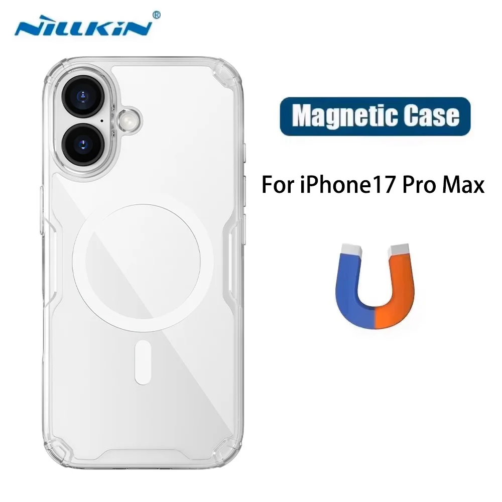 Для IPhone 17 Air Магнитный чехол Nillkin Nature Pro Прозрачный чехол MagSafe для IPhone 17 Pro Max Для IPhone 17 Air Магнитный чехол Nillkin Nature Pro Прозрачный чехол MagSafe для IPhone 17 Pro Max