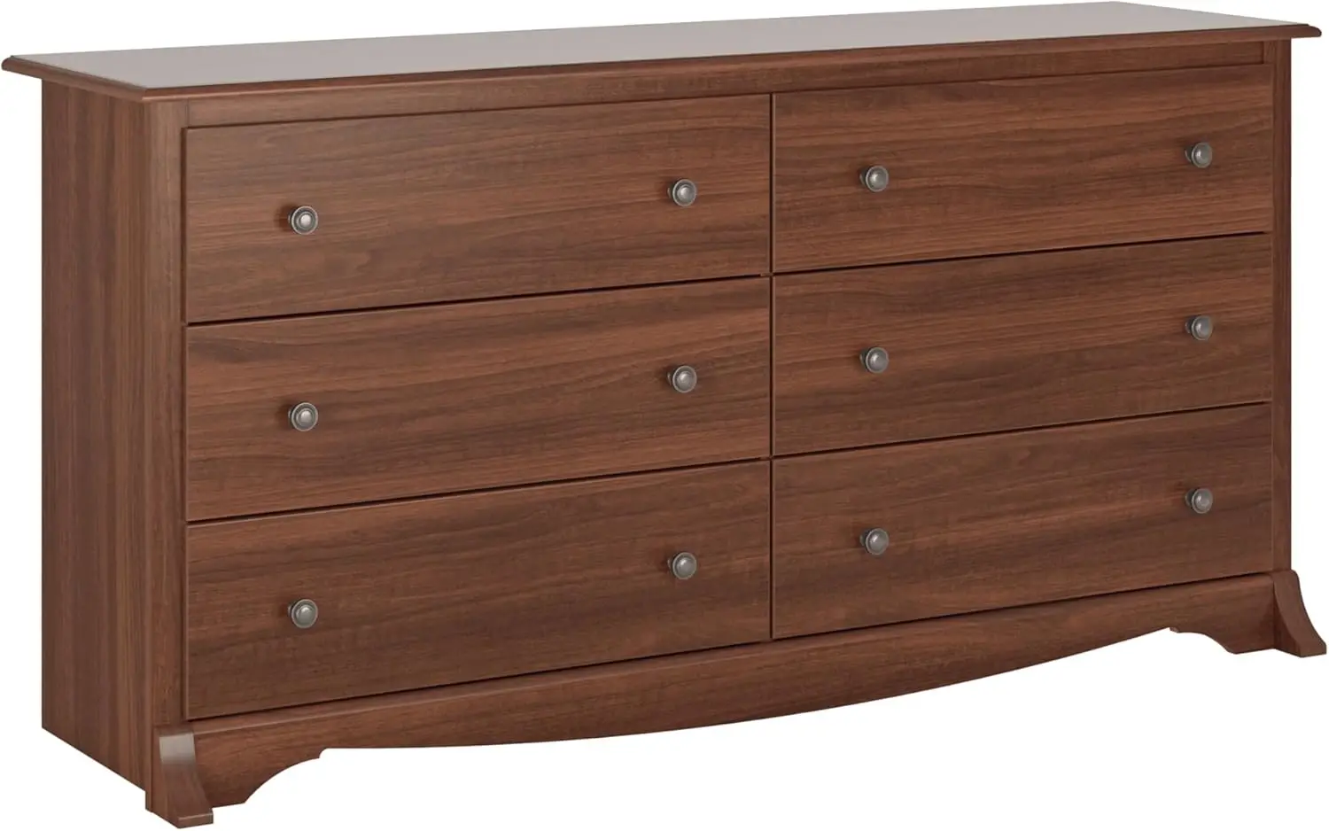 

Sonoma Bedroom Furniture: Cherry Double Dresser for Bedroom, 6-Drawer Wide Chest of Drawers, Traditional Bedroom Dresser