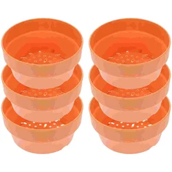 6pcs Imitation Clay Flower Basket Japanese Round Plastic Flower Pot Flower Container Flower Basin Indoor and Outdoor Potted