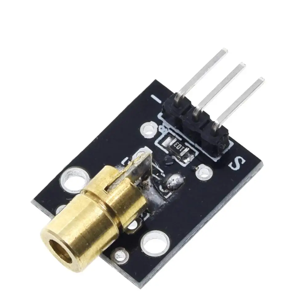 TZT Smart Electronics New KY-008 3pin 650nm Red Laser Transmitter Dot Diode Copper Head Module for Arduino AVR PIC DIY image 6
