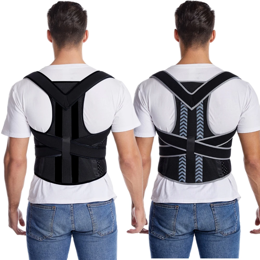 Adjustable Straight Back Shoulder Posture Corrector Lumbar Brace Spine Support Correction Home Office School Shoulder Neck Brace