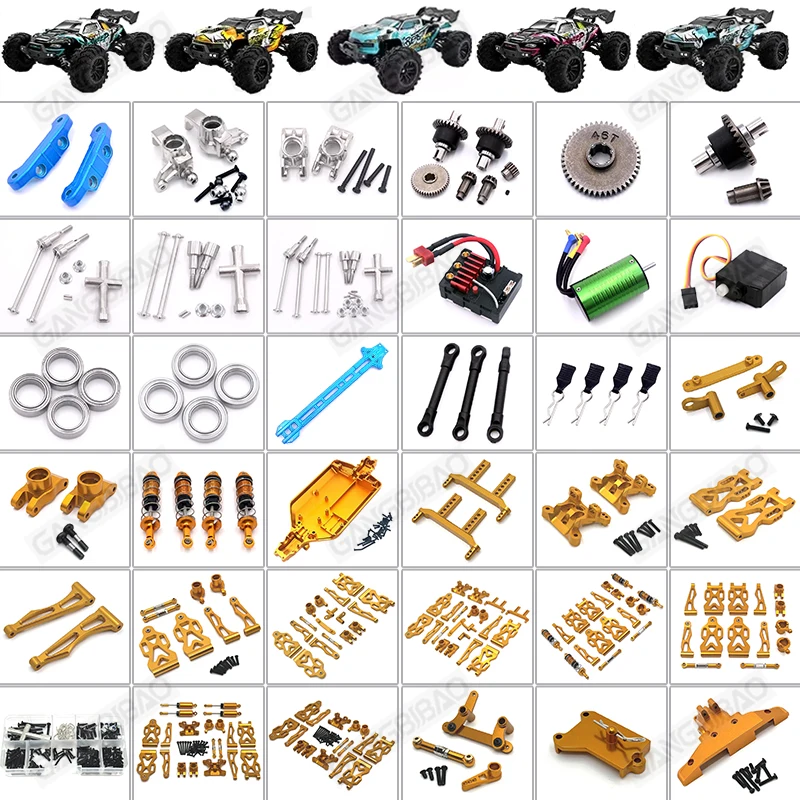 SCY 16101PRO 16102PRO SG116MAX RC Car 1:16 Golden Color Upgraded Metal Spare Parts Original  Accessories Motor Gear Drive Shaft