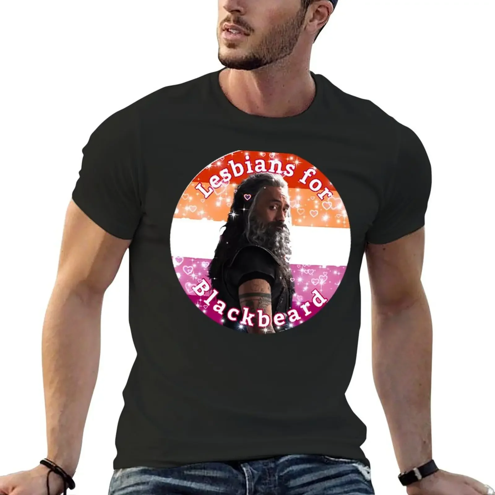 Lesbians for Blackbeard T-Shirt plain cotton graphic tees shirts graphic tee vintage clothes plain white t shirts men