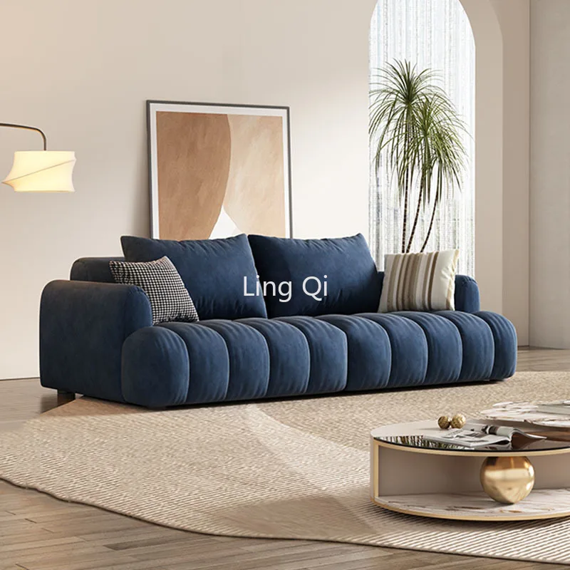 Modern Style Velvet Armsofa Caterpillar Design Straight Sectional Big Sofa Unique Living Room Decor Divano Entrance Furniture