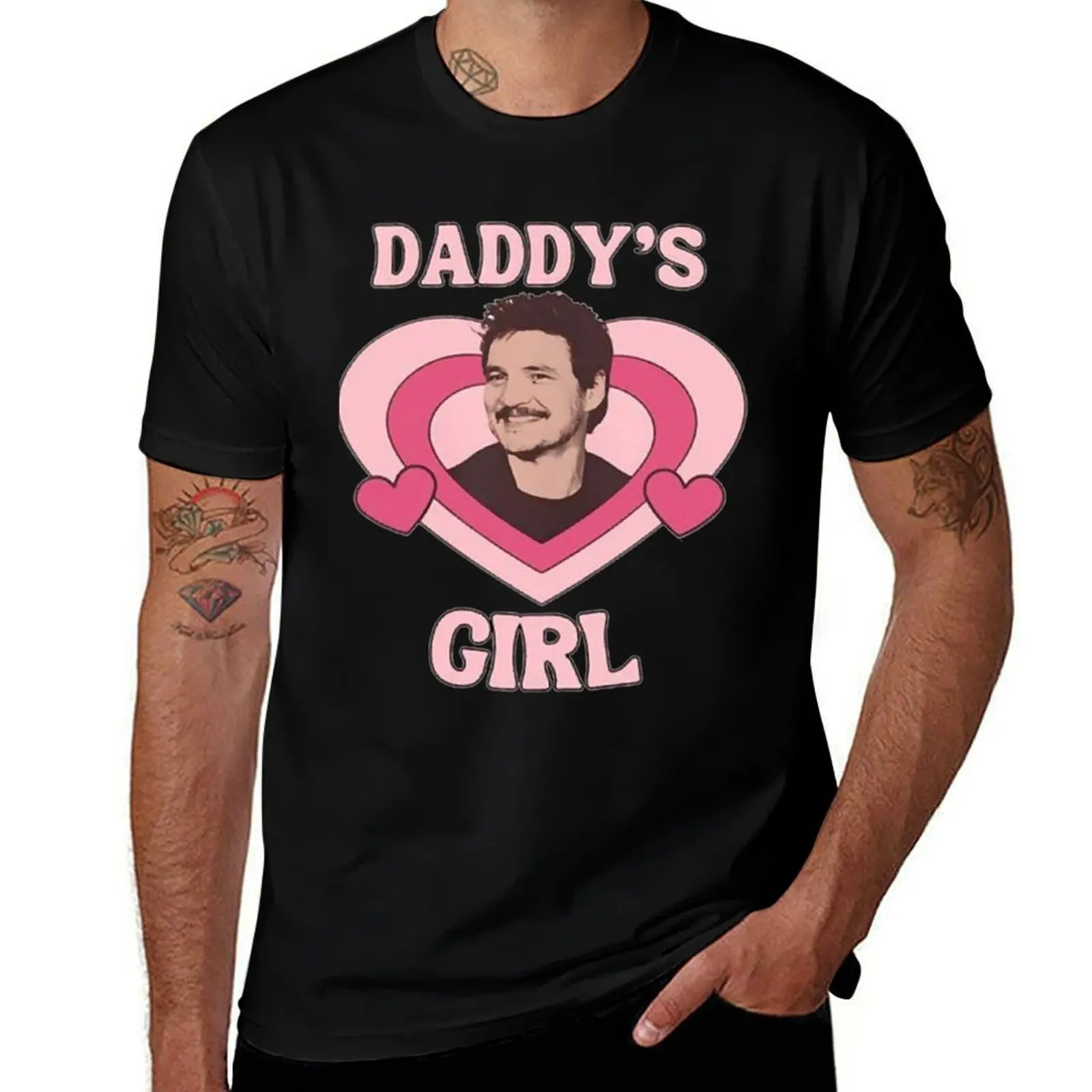Daddy’s Girl Pedro Pascal T-Shirt vintage Short sleeve tee croswit shirt man vintage anime shirt mens big and tall t shirts