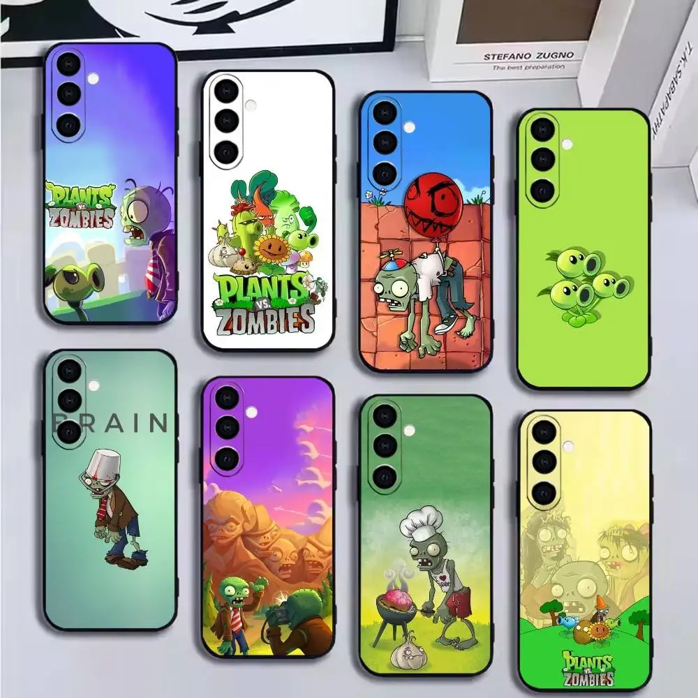 

Game P-Plants vs Zombies Phone Case For Samsung Galaxy A91,80,73,72 ,71,53,52,32 ,31,22,21s,20,Soft Black Case
