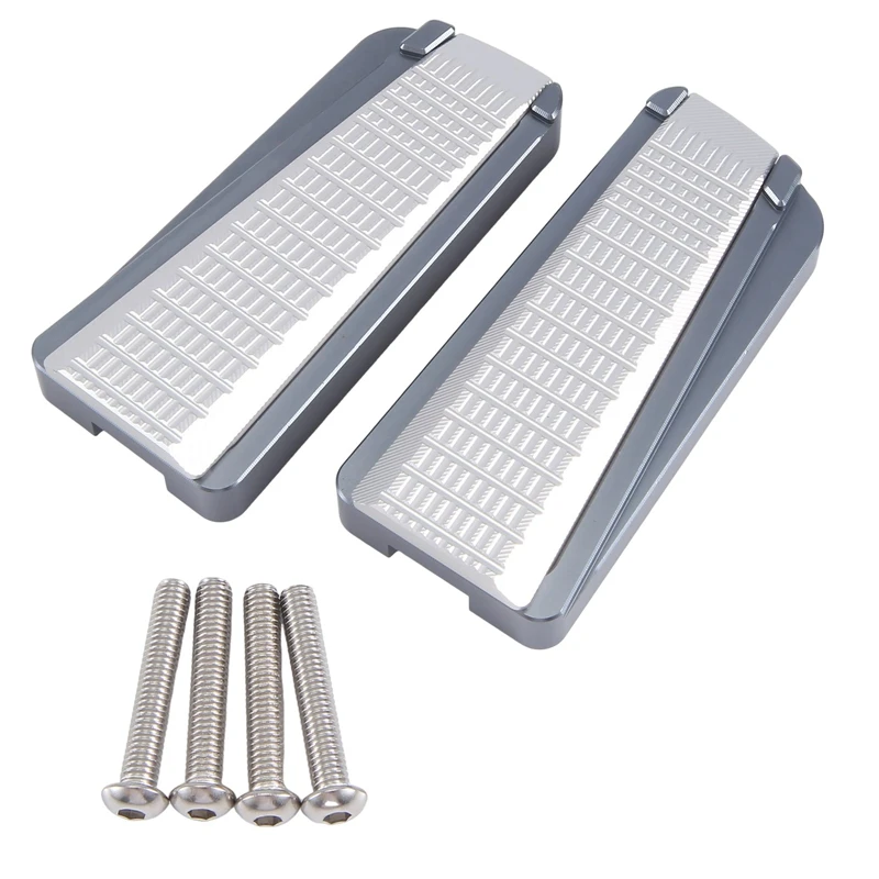 Motorcycle Front Foot Pegs Widen Footrest Pad Foot Rests Pedal for VOGE DS525X DS 525 X 525DSX 525 DSX(Titanium+Silver)