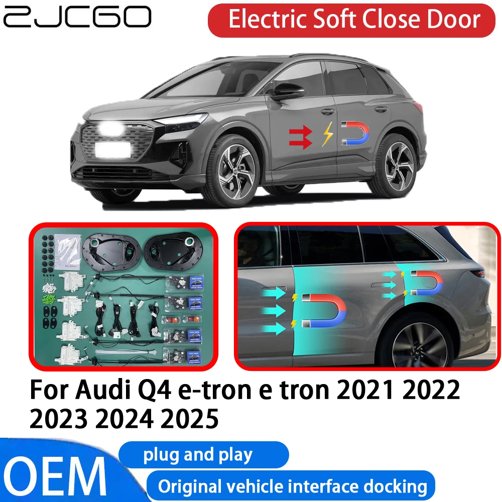 

for Audi Q4 e-tron e tron 2021~2025 Car Automatic Electric Soft Close Door Closer System OEM Plug and Play Comfort Closing