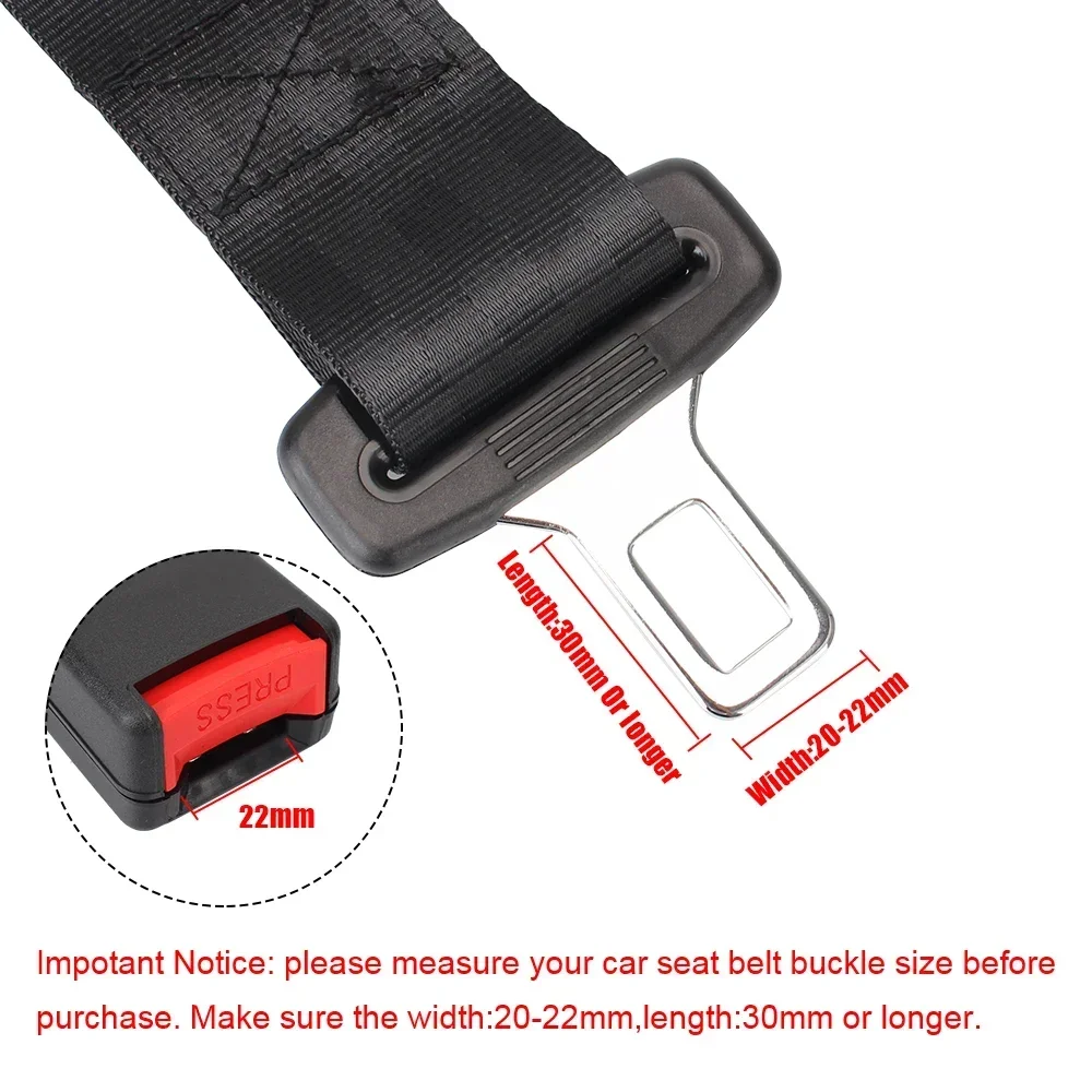 Car Seat Safety Belt Extender Clip Extension Auto Fasteners Buckle for 20-22MM Tongue Adapter Automotive Accessories Universal