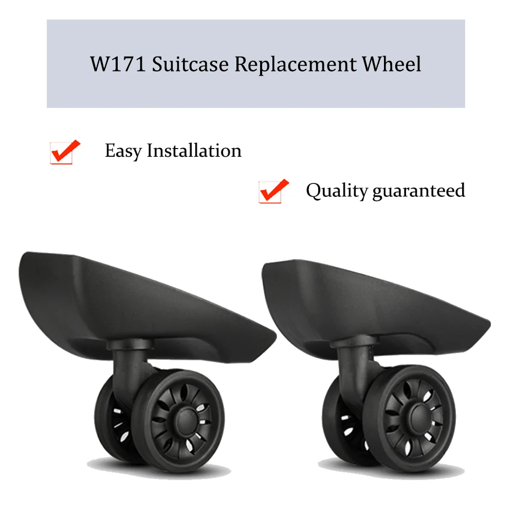 

W171 Black Universal Wheel Trolley Case Wheel Replacement Luggage Pulley Saftey Wheel Slient Wear-resistant Smooth Repair