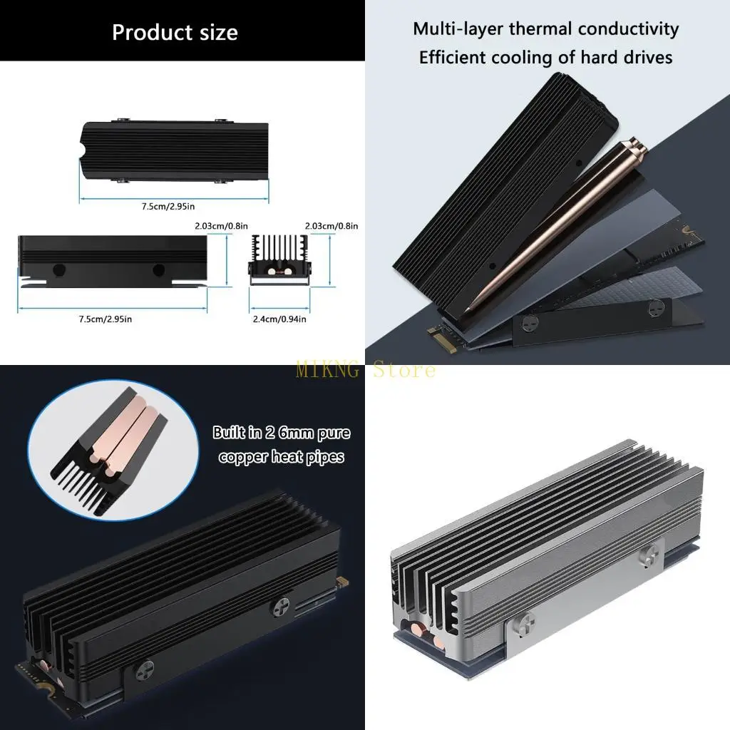 

M.2 SSD NVME Гэт -растительный алюминий M.2 2280 Сплошной жесткий диск Gatsink Gosket Лучшая продажа