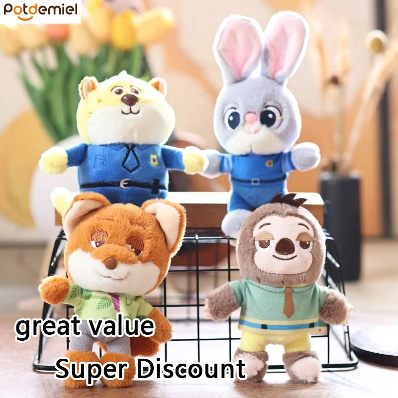 15 cm Zootopia Judy Nick Plüschpuppen Schlüsselanhänger Kleiner Leopard Sheriff Rucksack Anhänger Tasche Plüschtier Weihnachten Geburtstagsgeschenke Kinder