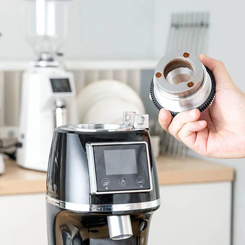مطحنة القهوة 60 مللي متر الفولاذ المقاوم للصدأ مخروطي طحن القرص لمسة عملية توقيت الكمي الكهربائية اسبريسو مطحنة القهوة