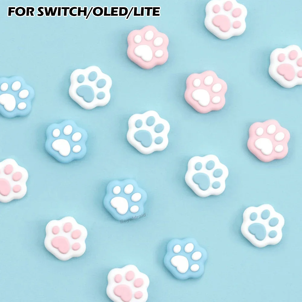 NEW 4PCS/Set Silicon Analog Cap Protective Button Cover Case For Nintend Switch OLED Joycons Thumb Stick Grip Cap For NS Switch image 2