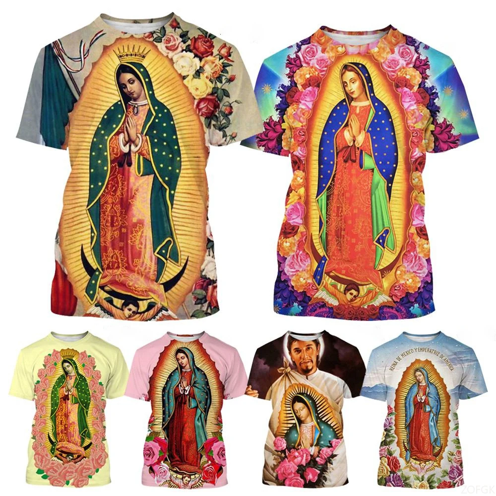 

Summer Hot Selling Vibrant and Fashionable Mexican Maria 3D Printed Comfortable T-shirt