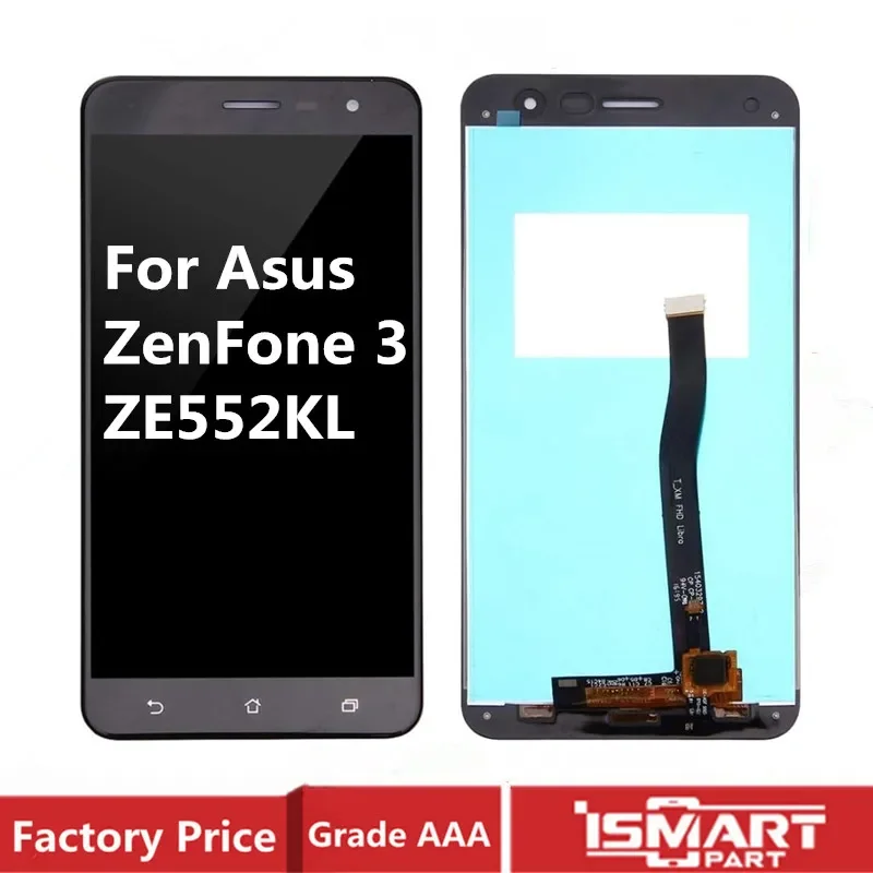 Для Asus ZenFone 3 ZE552KL ЖК-дисплей с цифровым преобразователем сенсорного экрана в сборе ZF3 Z012DE Замена ЖК-дисплея черного, белого цвета 5,5 дюйма, тест в порядке