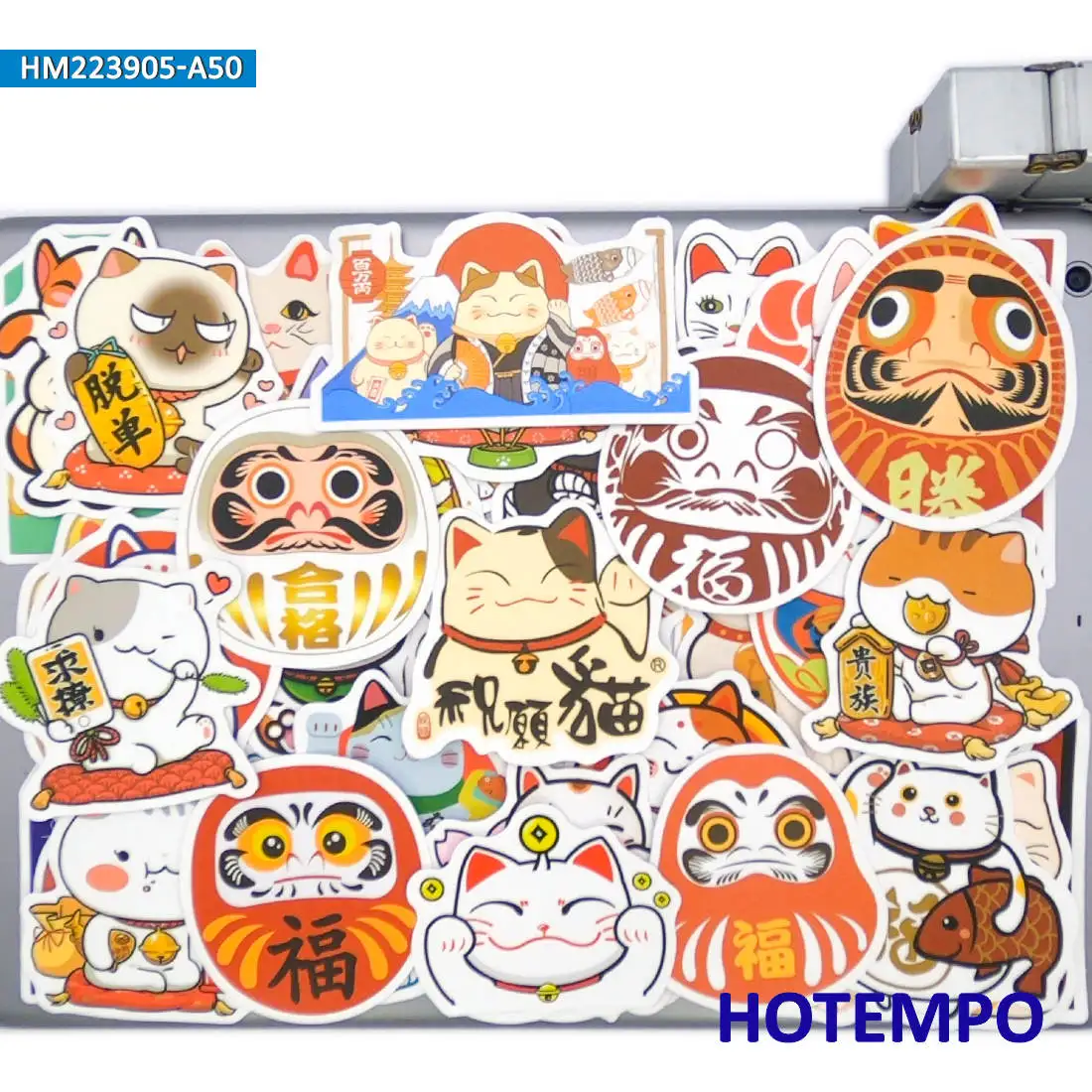 20/30/50PCS Funny Fortune Cat Pray Wish Lucky Cute Stickers for Laptop Phone Glass Wall Fridge Guitar Suitcase Bike Car Sticker