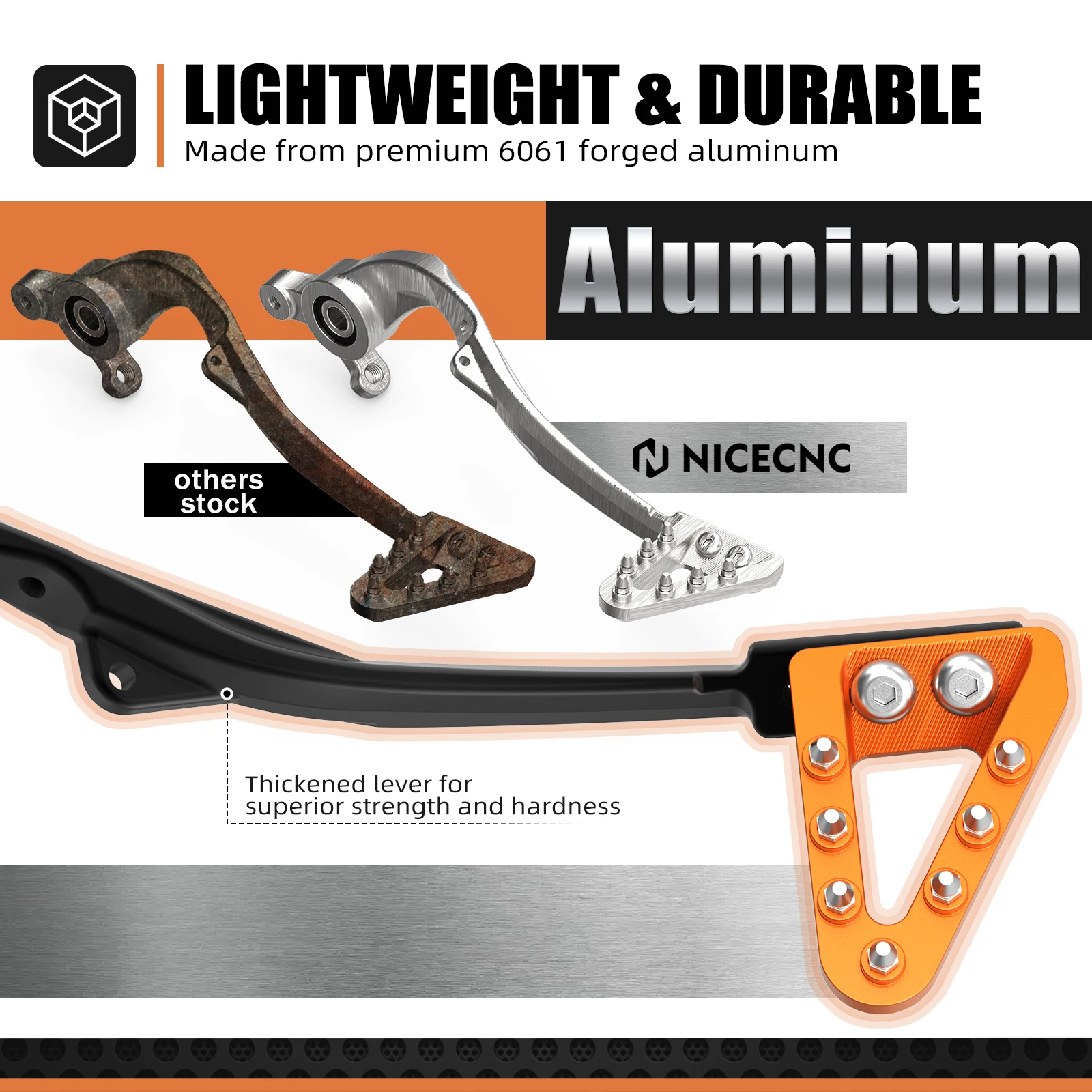 ل KTM EXC 300 TPI EXCF 450 SX 125 SXF 250 SXF 450 XC XCF XCW ستة أيام 2017-2025 مزورة بدال فرامل رافعة ل Husqvarna TE 300 #4