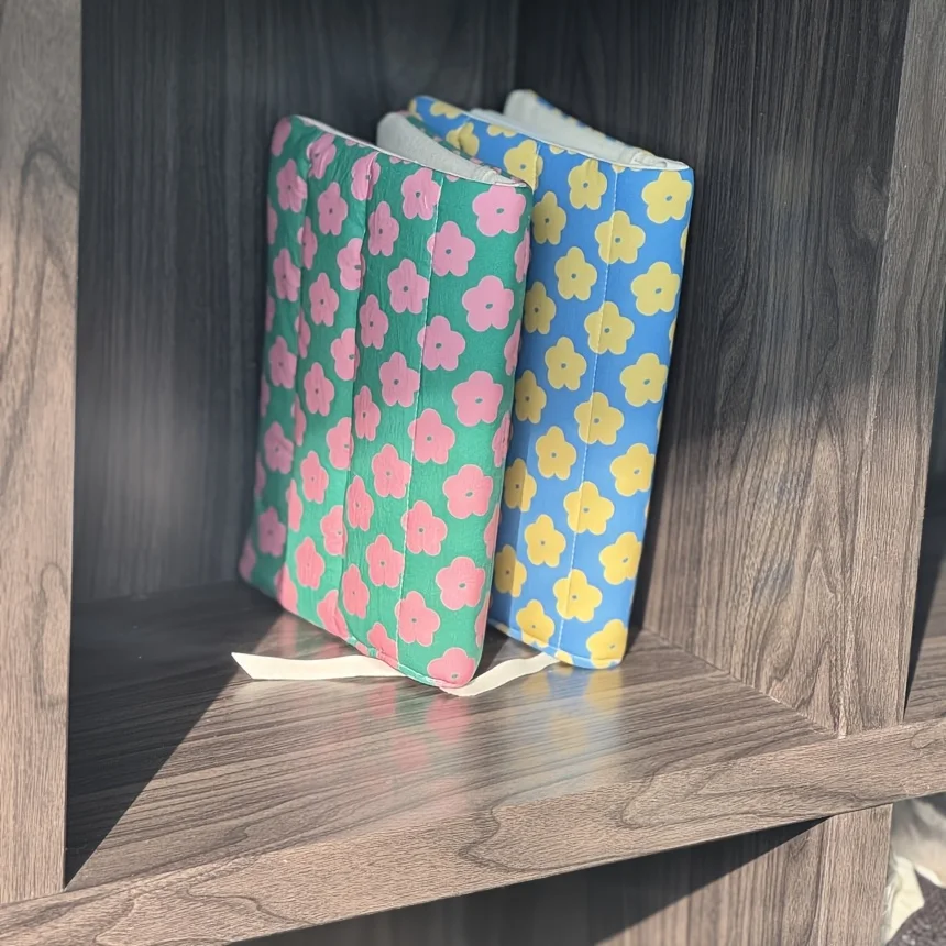 1pc Ins Style Korean Floral Fabric Book Cover Hand Account Cover Journal Book Sleeve Dopamine Fresh