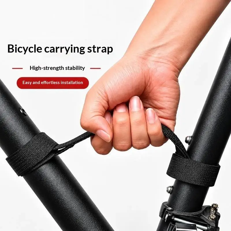 Nylon Bicycle Carrying Strap Heavy Duty Adjustable Luggage Tie for Cycling Household Cargo Organization Use