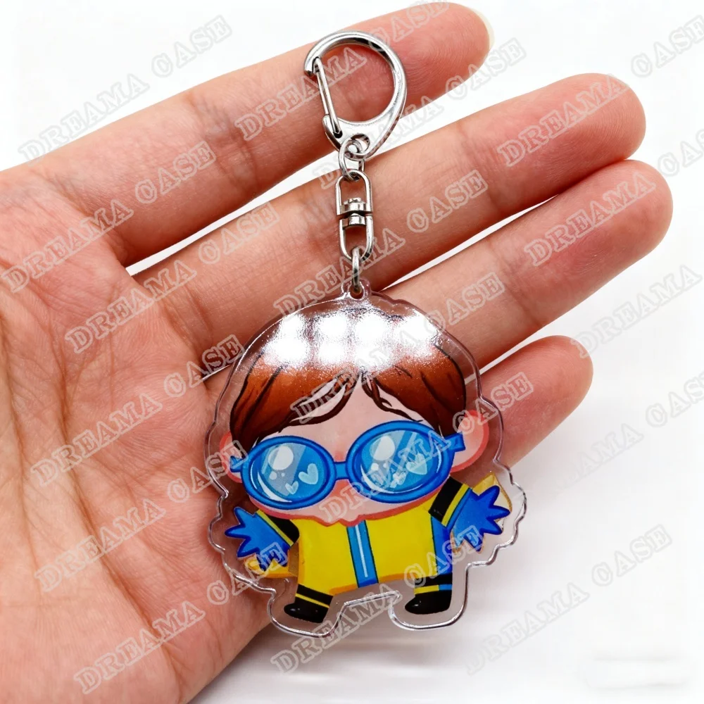 سلسلة مفاتيح لعبة كرتونية للإكسسوارات Mecha Man Blonde Blazer Robert Robertson Keyring Jewelry هدايا لمحبي الألعاب #4