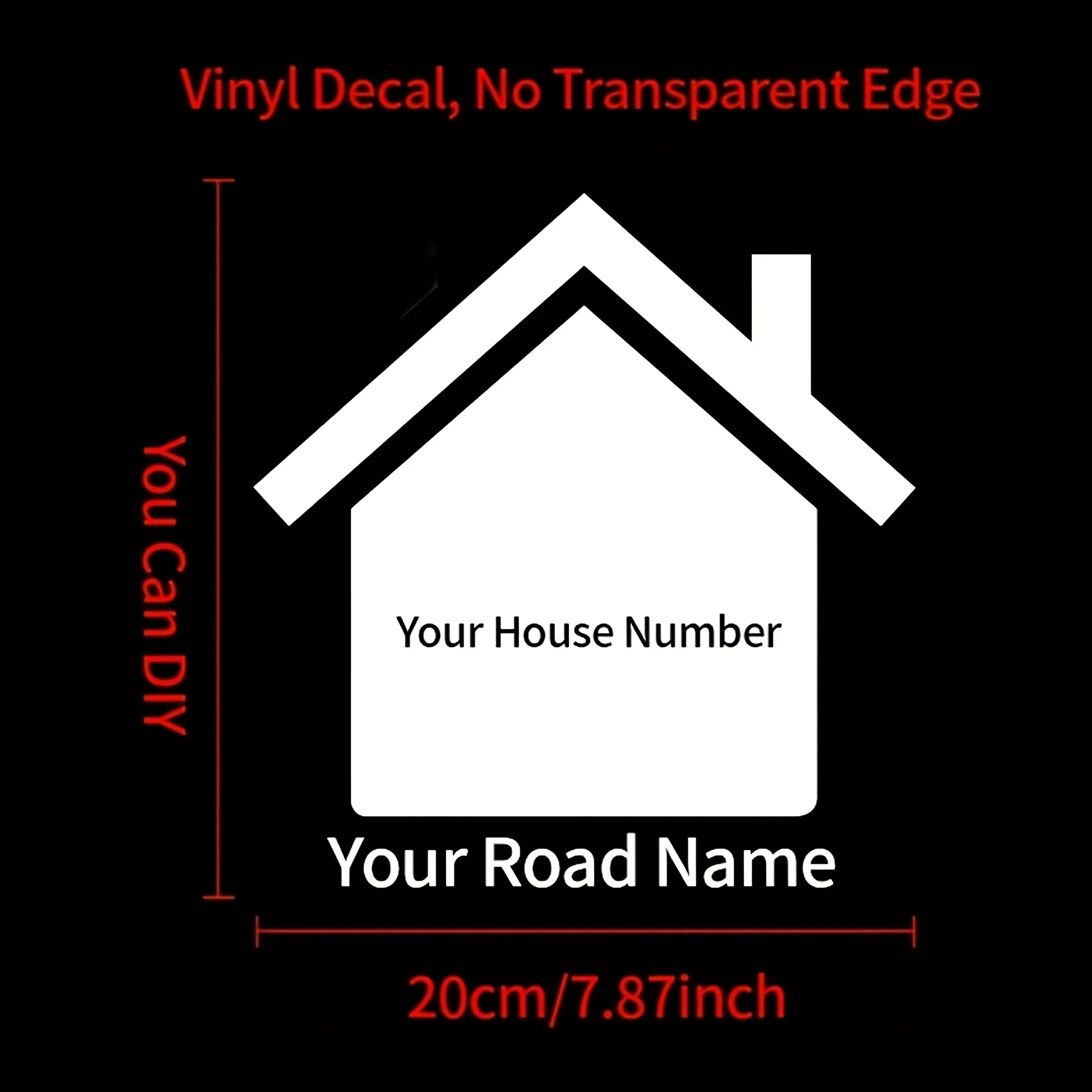 1/2/3/4/5 pieces of custom waterproof house number and street name vinyl stickers for easy identification