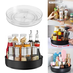 360 Rotation Cabinet Turntable Organizer Kitchen Storage Spice Rack Drink Cosmetic Condiment Storage Rack Rotating Tray Shelf