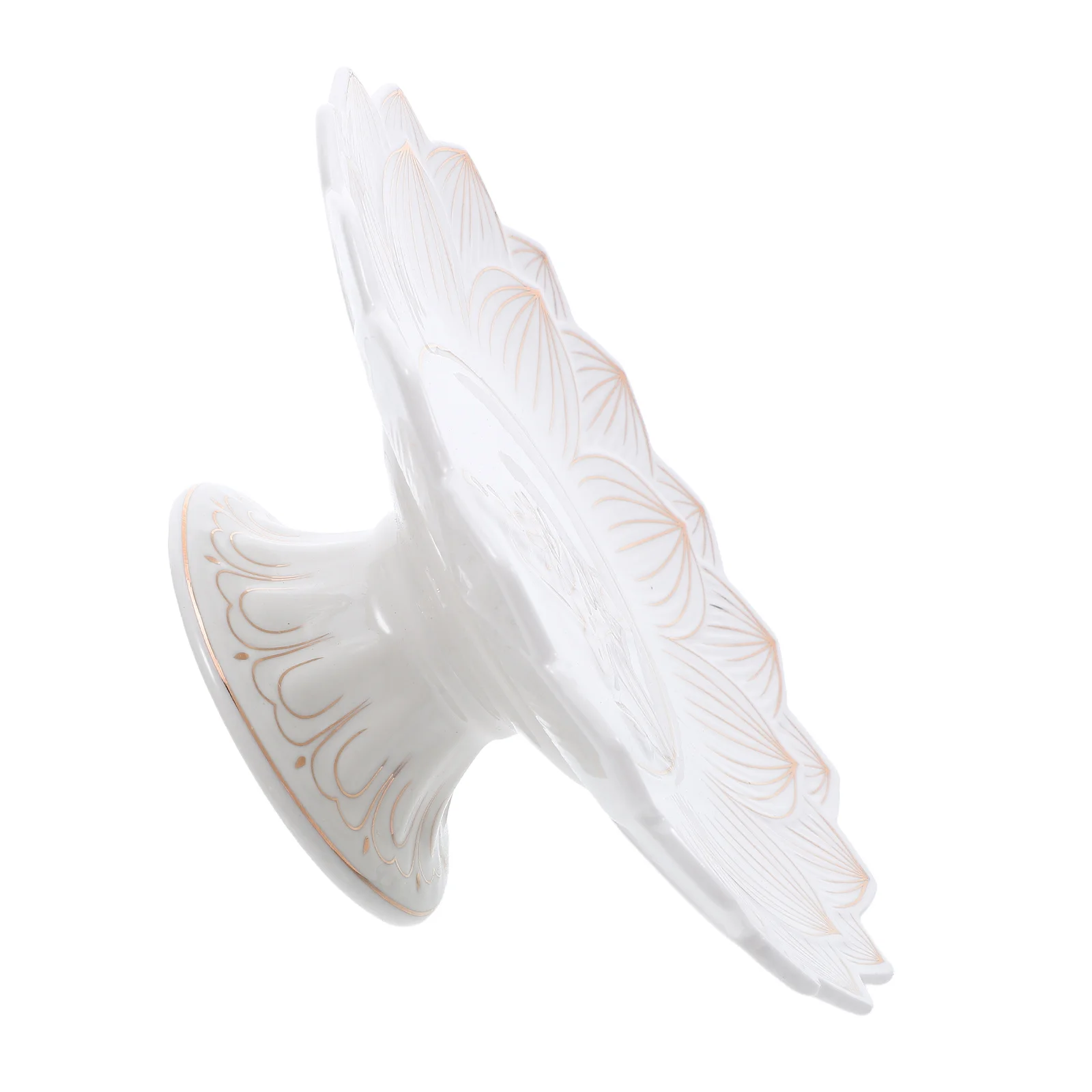 

7 Inch Buddhist Offering Plate White Ceramic Fruit Bowl for Temple Use Holy Water Display Religious Ritual Decor