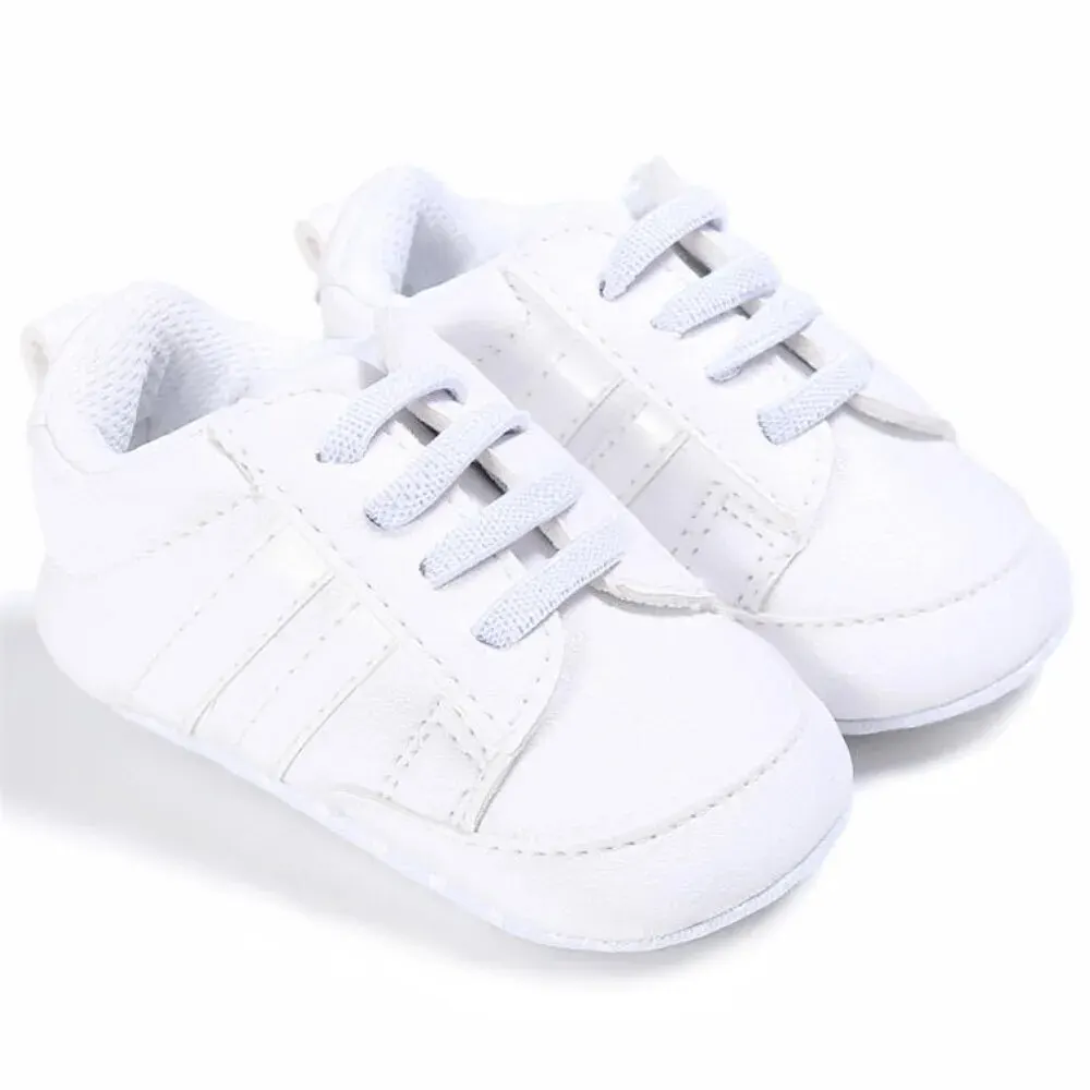 Meckior Baby Sneakers Classical Sport Soft Sole PU Leather Shoes Streaks Multi-Color First Walker Newbor Baby Boy Girl Shoes image 5