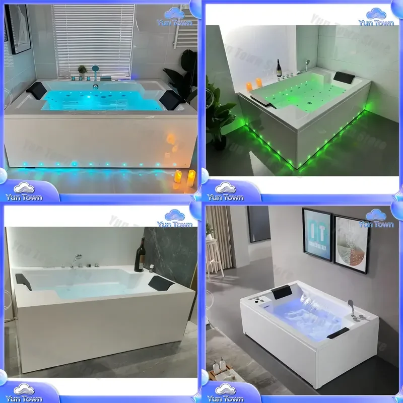 for 2 Person Big Jet-Activated Acrylic Spa Massage Bathtub Adult Luxury Whirlpool Jetting System Bathtubs Whirlpools Bathroom