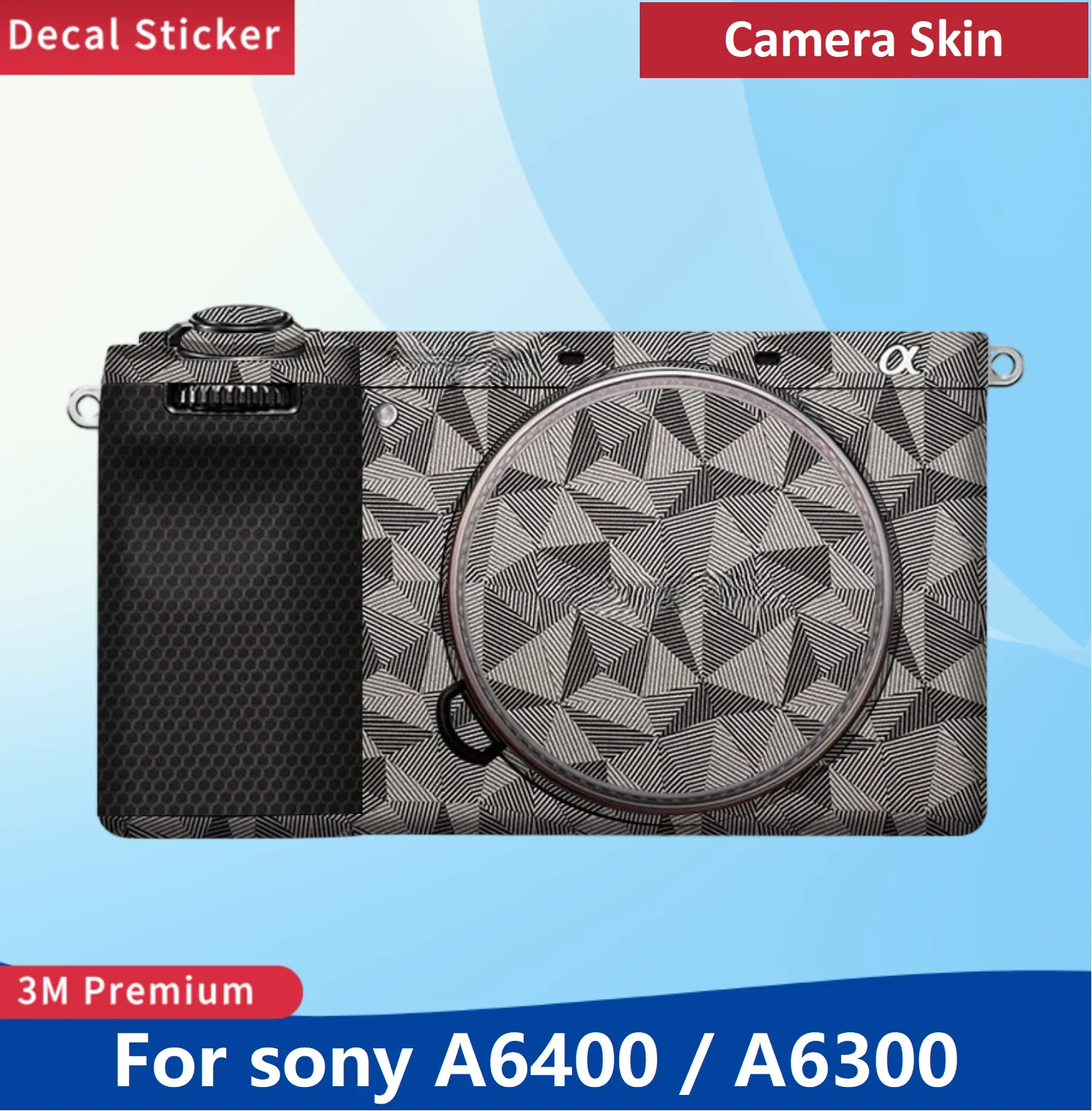 Für Sony A6400 / A6300: Aufkleber, Vinylfolie, kratzfeste Schutzfolie für die Kamera 6400 / 6300.