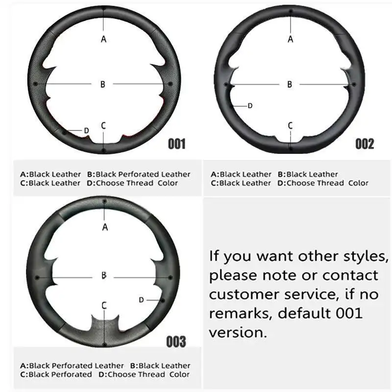 Black Genuine Leather Car Steering Wheel Cover for Chevrolet Captiva 2007-2014 Silverado GMC Sierra 2007-2013 Daewoo Winstorm
