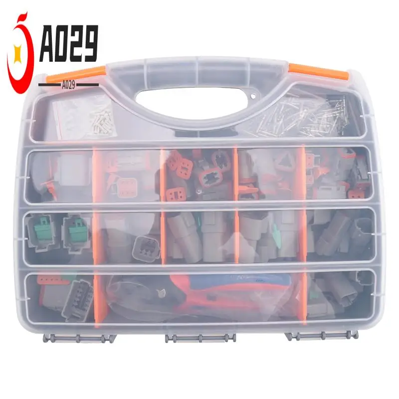 

A029-338Pcs Dt Deutsch Connector Kit - 2 3 4 6 8 12 Pin Connectors, Crimping Tool, Removal Tool, Car Electrical Connector