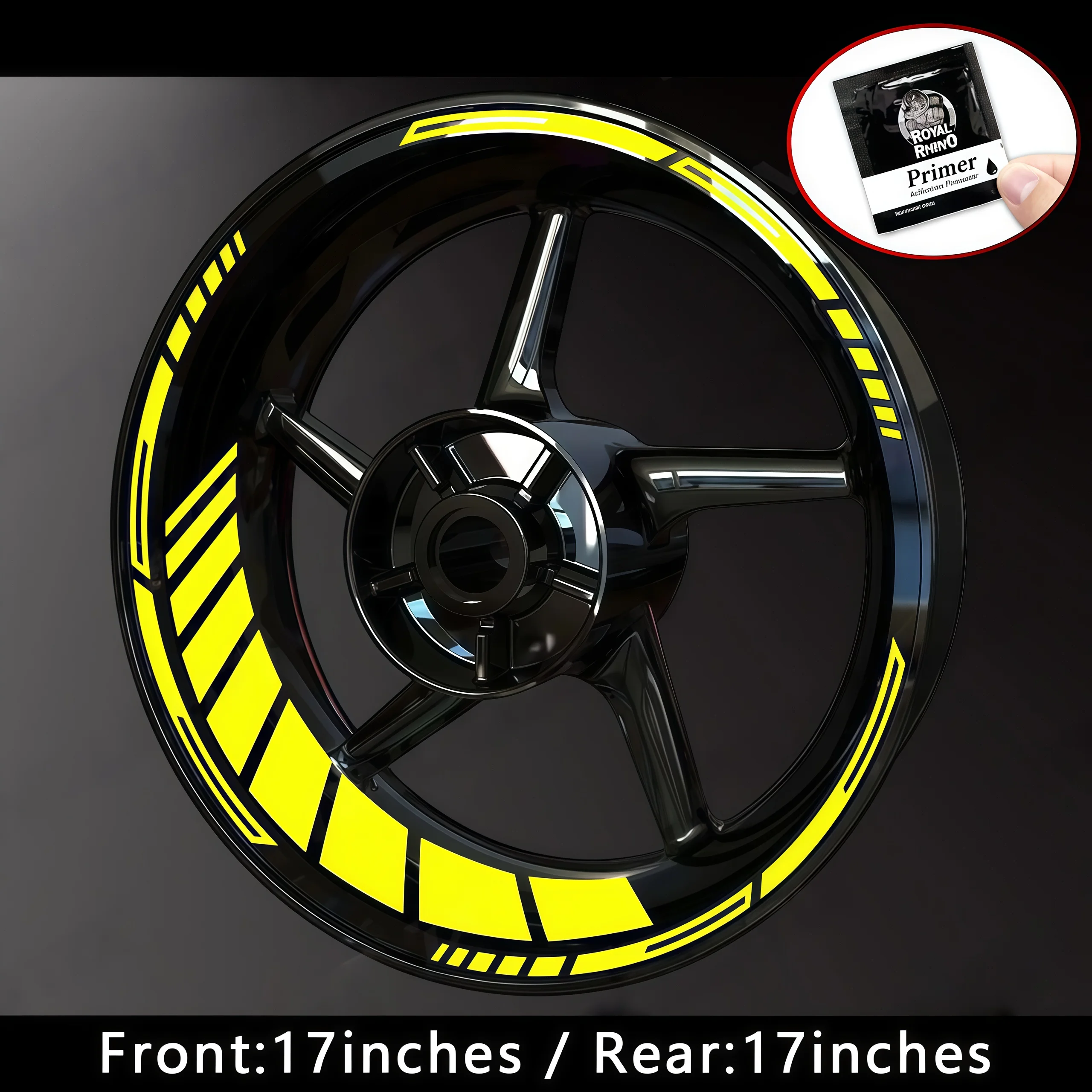 16 stks/vel voor 17in Motorfiets Hub Stickers Streep Waterdichte Vinyl Decals voor YAMAHA Honda Kawasaki Suzuki BMW KTM Triumph