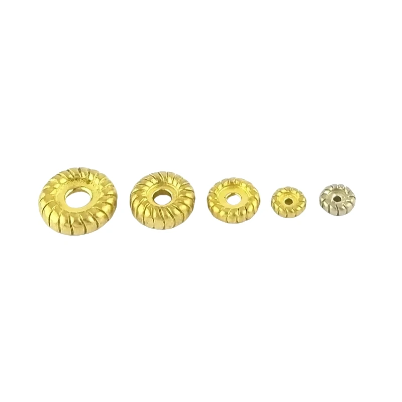 BoYuTe (10 Pieces/Lot) Beads 5-8-10-12mm Metal Brass Spacer Buddha Beads Diy Jewelry Accessories Beads