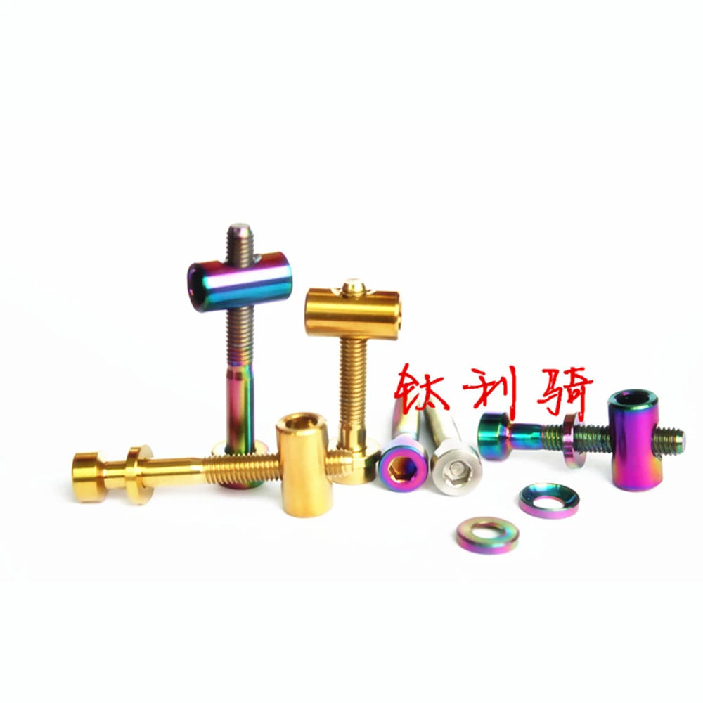 M5 x 30mm 40mm GR5 Titanium Alloy Screw Bolt & Washer & Barrel Nut For Bicycle Seat Post